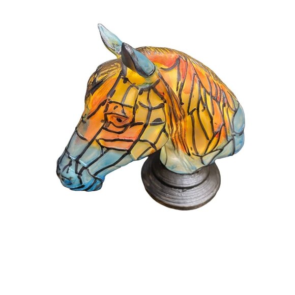 Horse Stained Resin Night Light 3D Table Lamp Series Desk Lamps Retro 16" x 16" - Picture 4 of 12